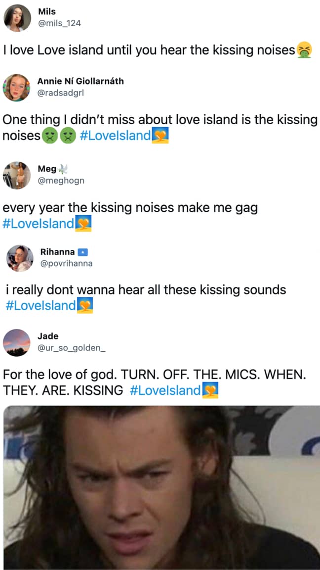 Love Island Fans Beg Itv To Turn Down The Mics When Contestants Are Kissing