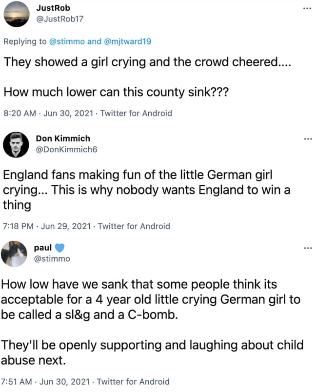 Euro England Fans Rush To Defend Crying Euro Girl After Trolls Pile On